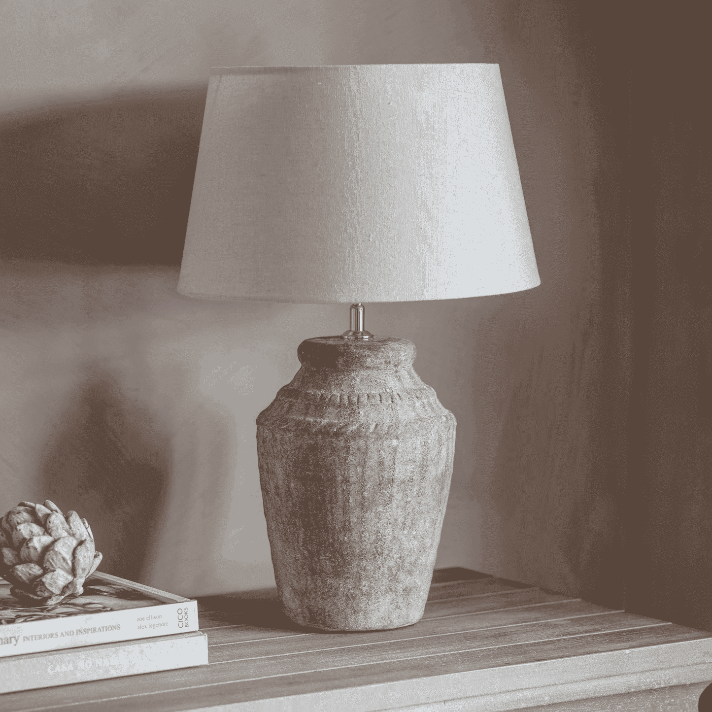 Bradwell Fluted Table Lamp with Shade-C