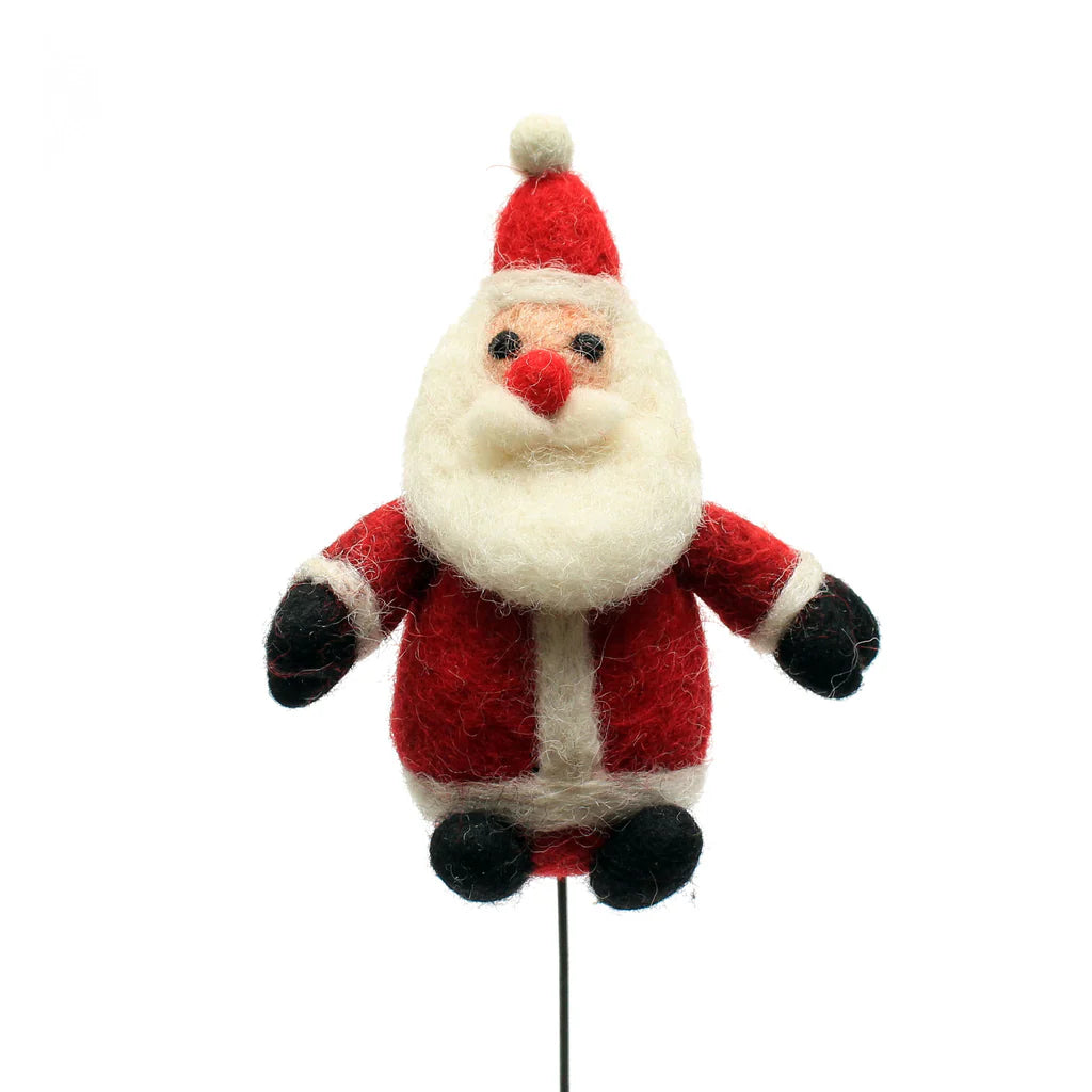 Mini Father Christmas on a Wire 6cm | Annie Mo's