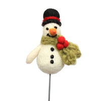 Mini Snowman on a Wire 6cm | Annie Mo's