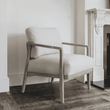 San Clemente Oatmeal Rope Back Armchair | Annie Mo's