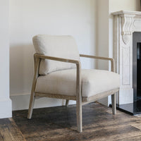 San Clemente Oatmeal Rope Back Armchair | Annie Mo's