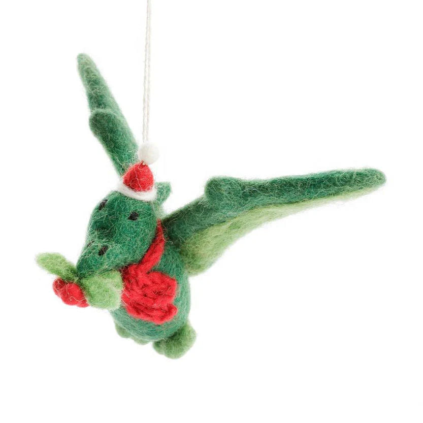 Pterodactyl with Holly Sprig 12cm | Annie Mo's