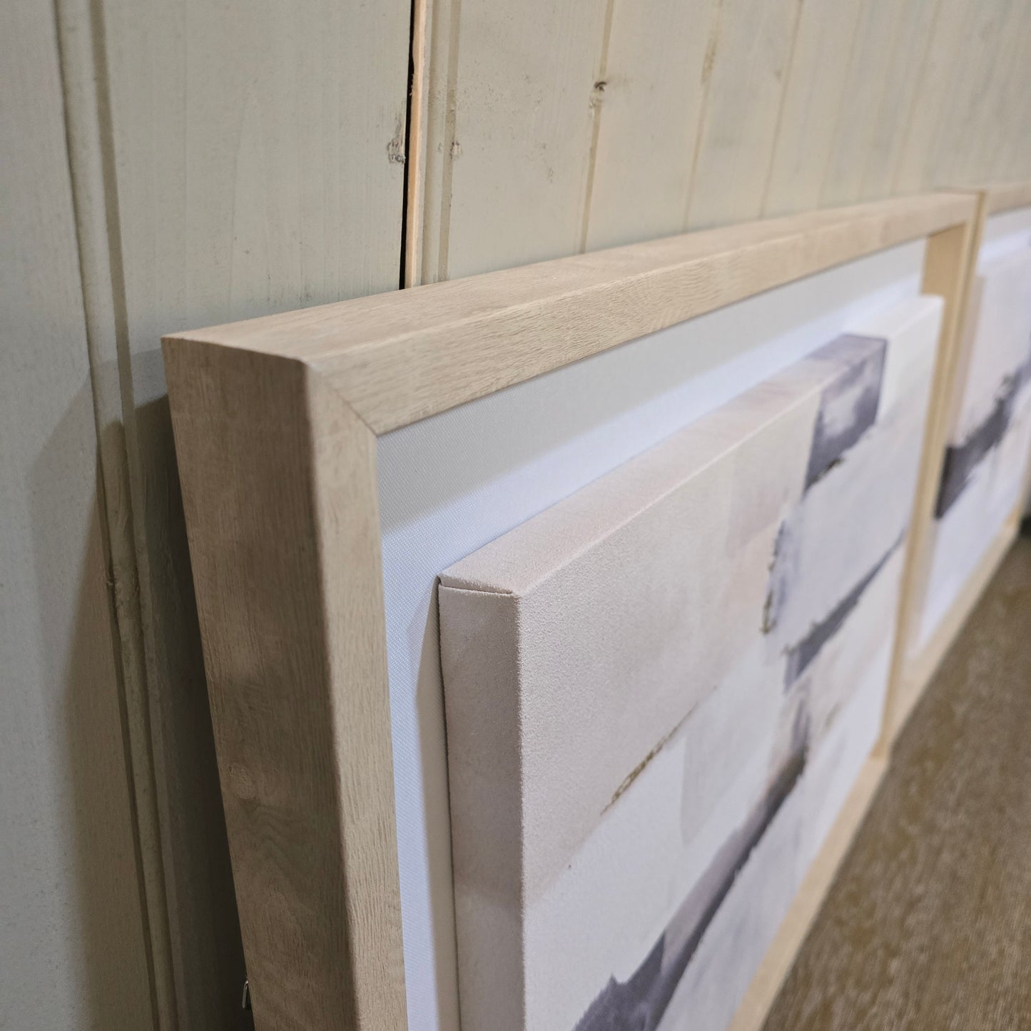 Set of Two Framed Abstract Canvases 73cm - CLEARANCE