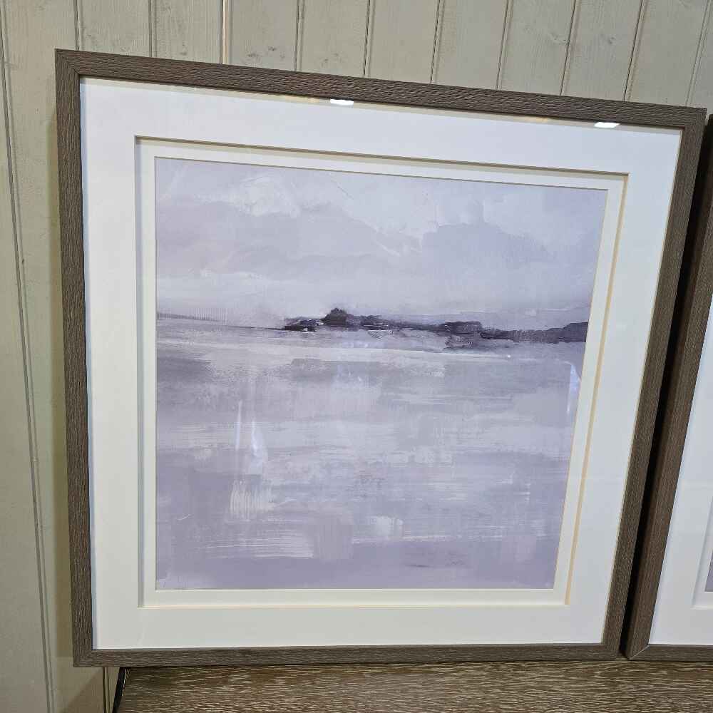 Framed Misty Landscape Picture 81cm - CLEARANCE