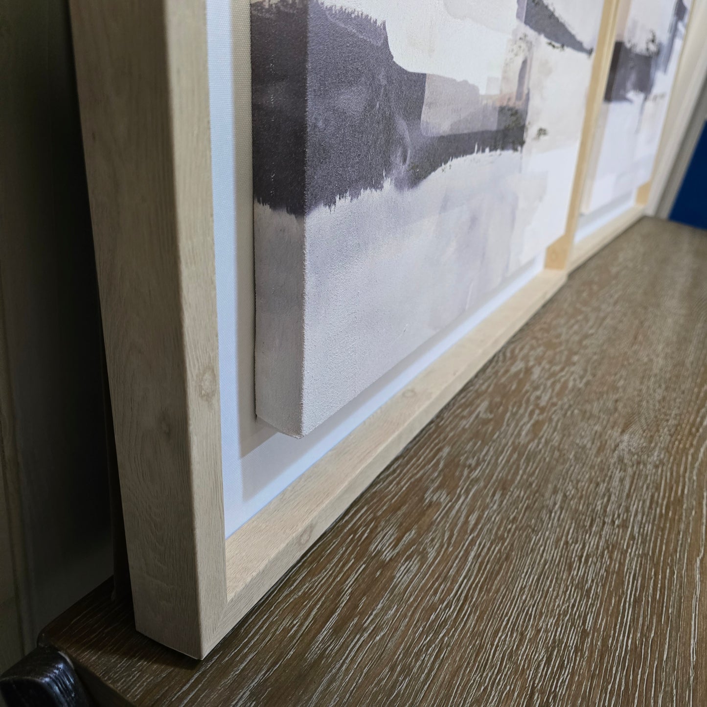 Set of Two Framed Abstract Canvases 73cm - CLEARANCE