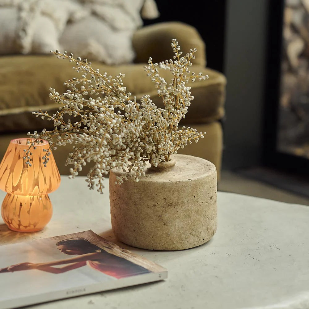 Rustic Roman Cement Bud Vase 14cm | Annie Mo's