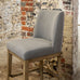 Oak Framed Soft Grey Counter Height Bar Stool