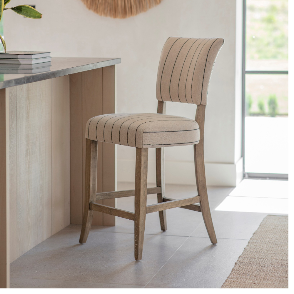 St Francis Striped Bar Stool | Annie Mo's