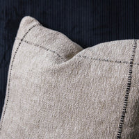 Sylvan Natural and Black Thin Lattice Cushion 40cm