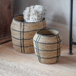 Woodleigh Black Cross Pattern Storage Baskets - Size Choice | Annie Mo's