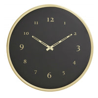 Black and Brass Contemporary Clock 51cm's | Annie Mo's