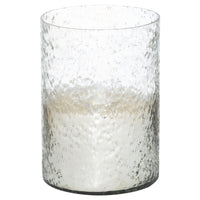 Lustre Silver Cylindrical Candle Holder 18cm | Annie Mo's