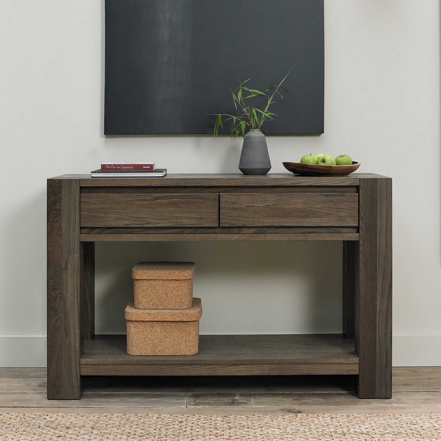 Logan Fumed Oak Console Table