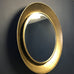 Golden Hammered Rim Round Wall Mirror 88cm