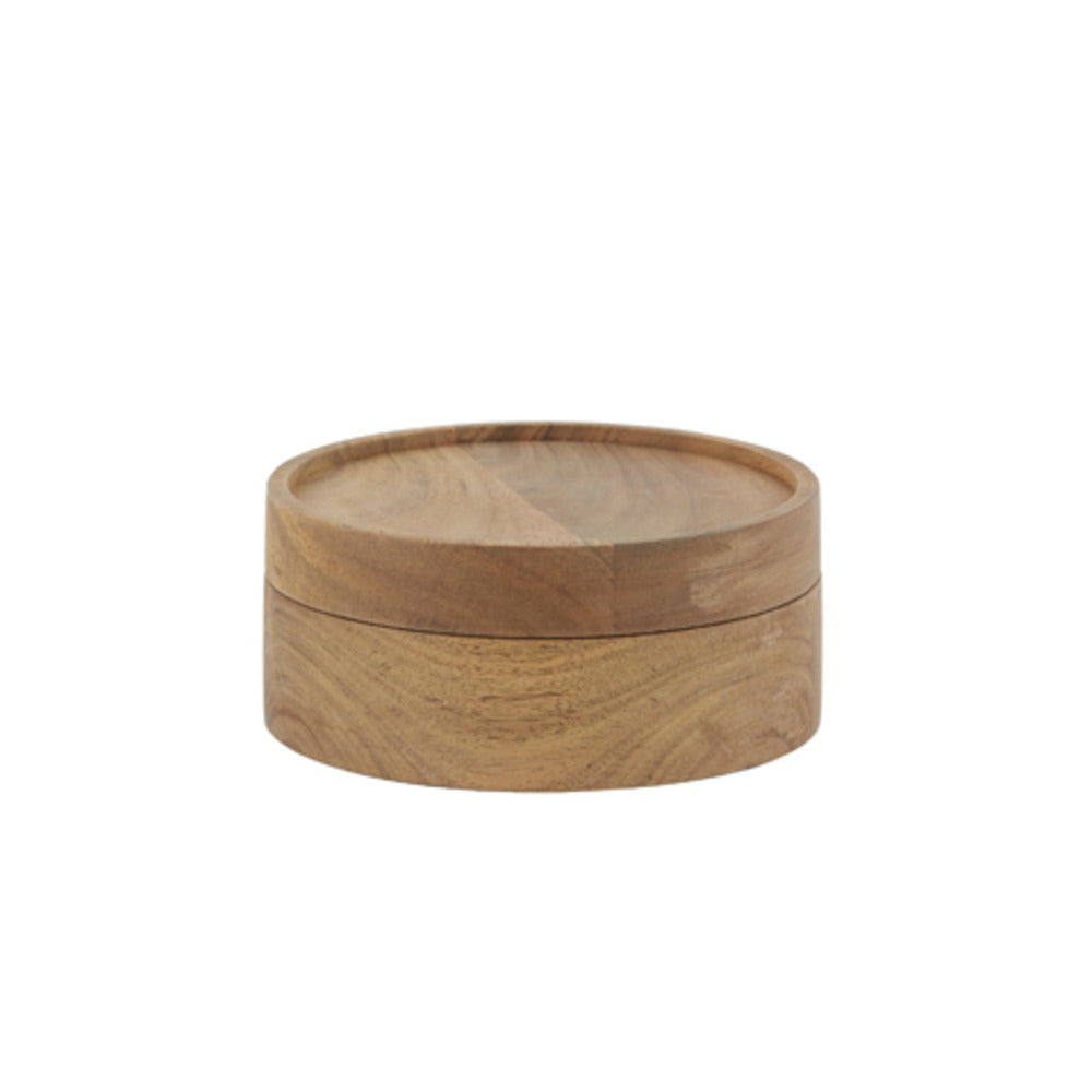 Acacia Wood Sturdy Lidded Bowl 15cm | Annie Mo's