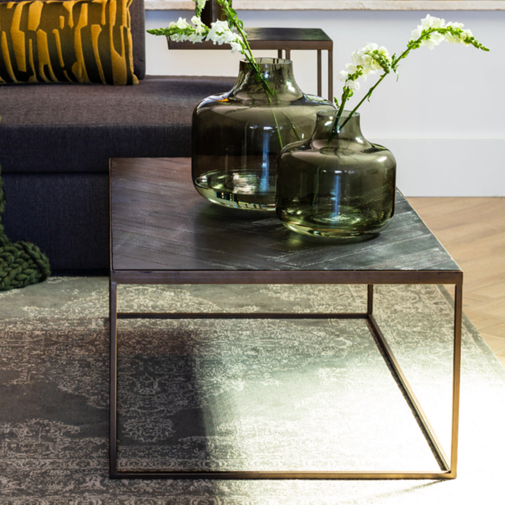 PHIENE Dark Green Glass Vase 24cm