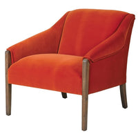 Tangerine Velvet Occasional Chair | Annie Mo's