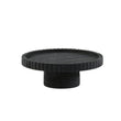 Matt Black Wood Dish on Base 28cm | Annie Mo's