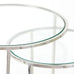 Set of Two Nickel and Glass Nesting Tables 52cm