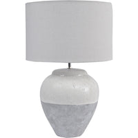 Grey Porcelain Table Lamp and Shade 77cm | Annie Mo's
