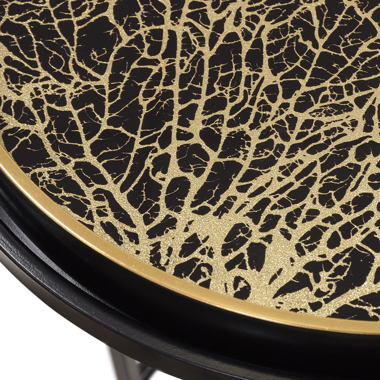Set of Two Tray Top Coral Design Nesting Side Tables 69cm