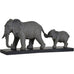 Grey Mother and Calf Elephant Resin Sculpture 49cm | Annie Mo's B