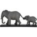 Grey Mother and Calf Elephant Resin Sculpture 49cm | Annie Mo's