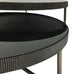 Round Coffee Table Set of Two with Black Tinted Glass 100cm