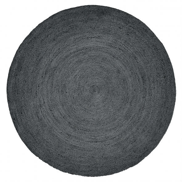 Jute Black Round Rug 150cm | Annie Mo's