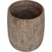 Geometric Circles Pattern Gold Concrete Planter Large 28cm
