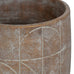 Geometric Circles Pattern Gold Concrete Planter Large 28cm