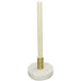 White Marble Disc Candle Stick Holder 8cm 1
