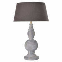Grey Wash Wood Lamp and Shade | Annie Mo's