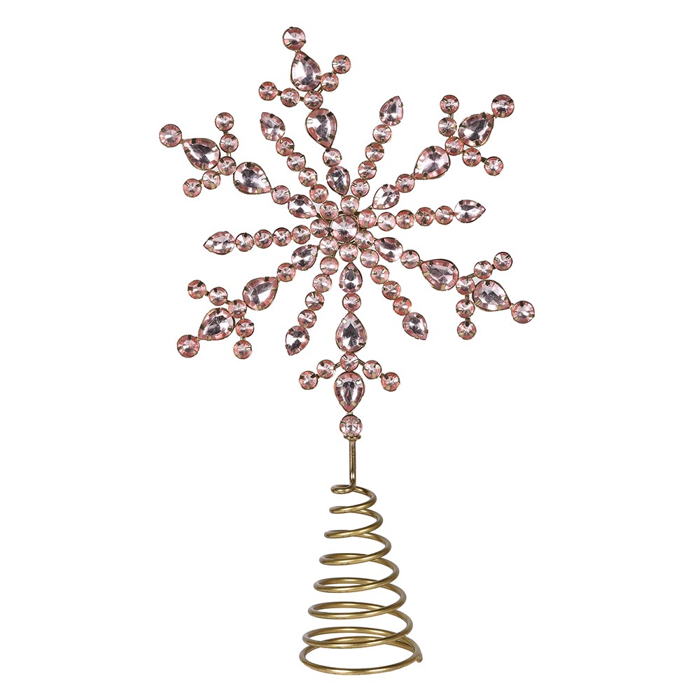 Pink Rhinestone Star Tree Topper 30cm | Annie Mo's