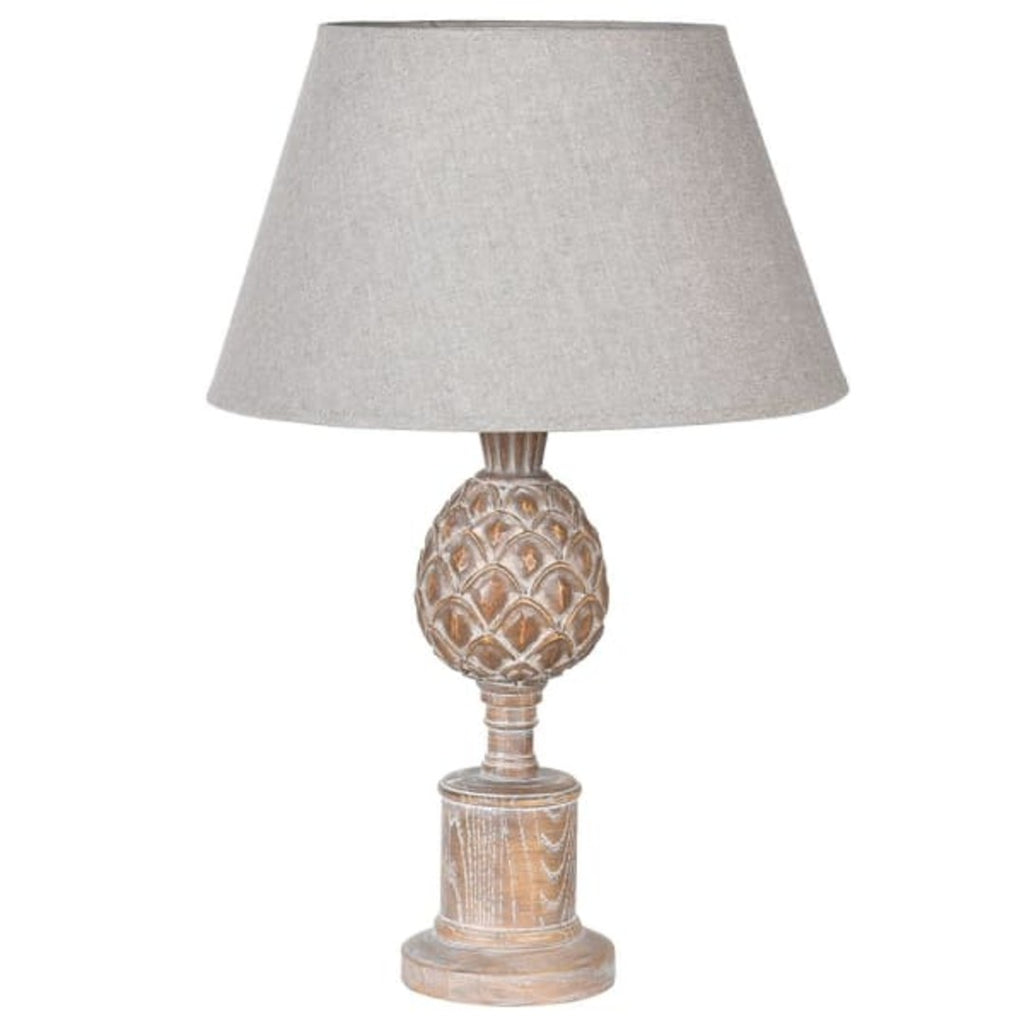 Acorn Lamp with Neutral Linen Shade 60cm | Annie Mo's