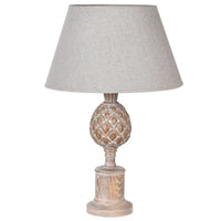 Acorn Lamp with Neutral Linen Shade 60cm | Annie Mo's