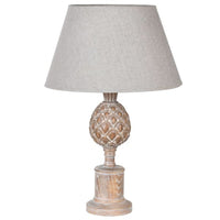 Acorn Lamp with Neutral Linen Shade 60cm | Annie Mo's