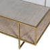 Aged Golden Coffee Table 132cm