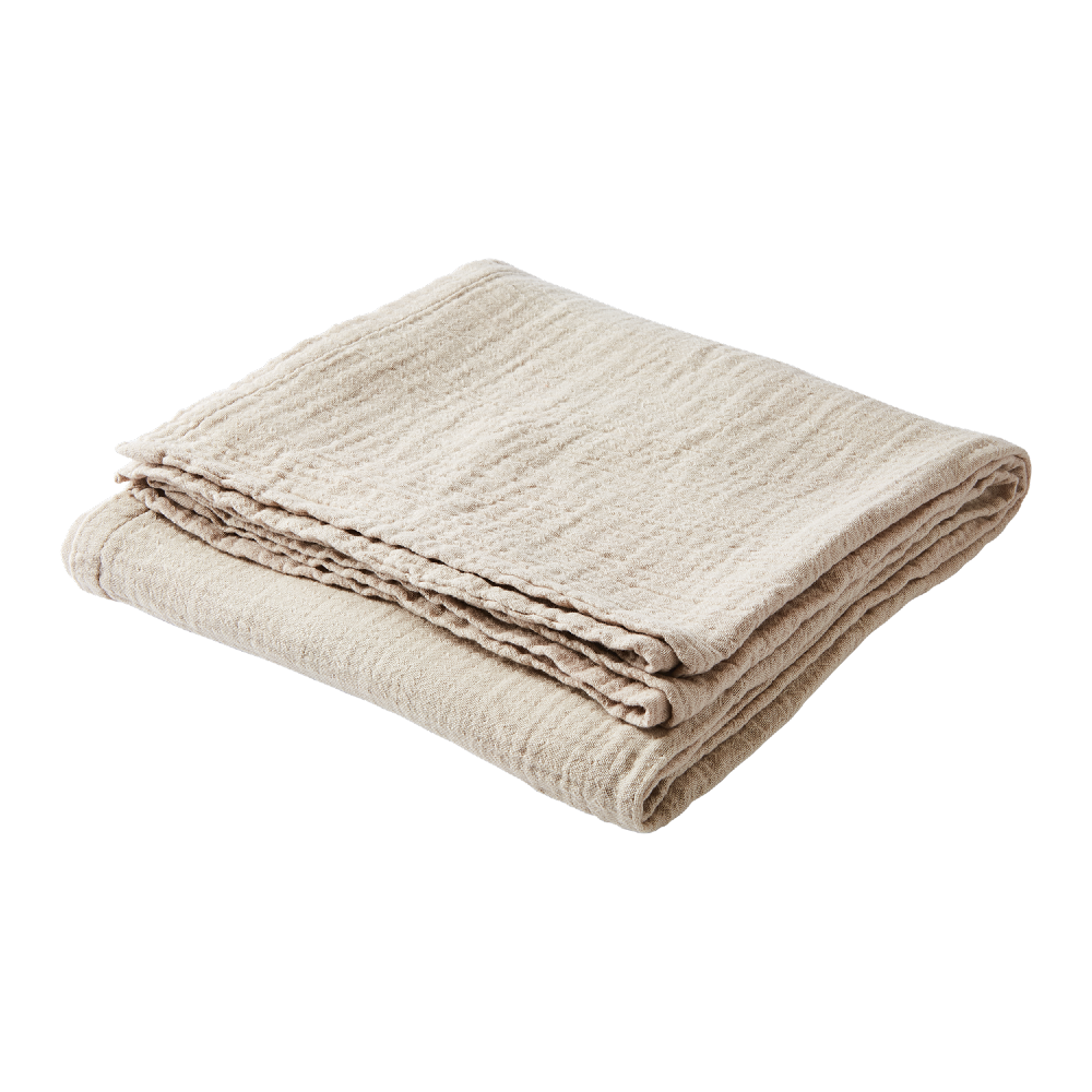 Ailsa Cotton Tablecloth Beige 220cm | Annie Mo's
