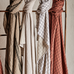 Ailsa Cotton Tablecloth White and Olive Green Stripe 220cm
