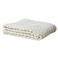 Ailsa Cotton Tablecloth Natural and Grey 250cm | Annie Mo's