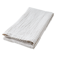 Ailsa Cotton Tablecloth White and Olive Green Stripe 220cm| Annie Mo's