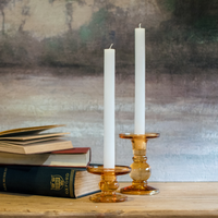 Amber Glass Candle Holders | Annie Mo's