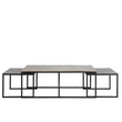 Antique Bronze and Black Triple Coffee Table 120cm | Annie Mo's