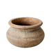 Antiqued Beige Black Terracotta Vase 11cm