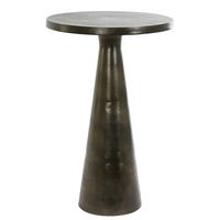 Antiqued Bronze Round Side Table 61cm