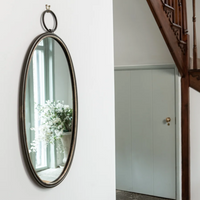 Antiqued Oval Mirror 74cm | Annie Mo's