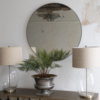 Antiqued Round Mirror 100cm | Annie Mo's