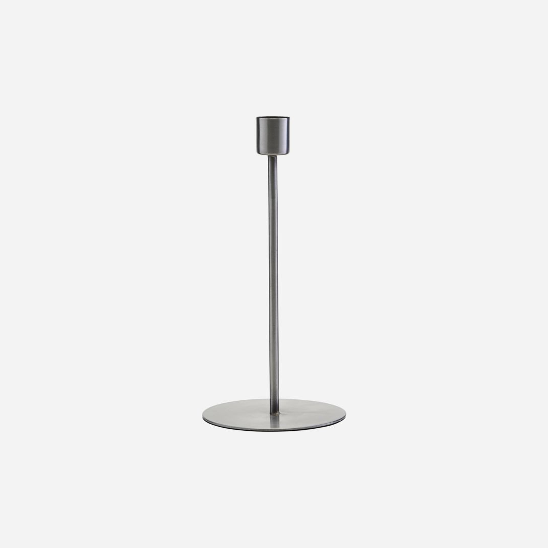 Antiqued Silver Candlestick 20cm