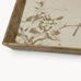 Antiqued Square Tray with Mirrored Bird Pattern